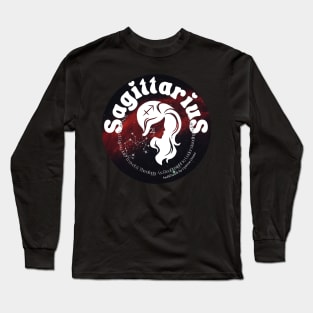 Cosmic Sagittarius Zodiac Charater Long Sleeve T-Shirt